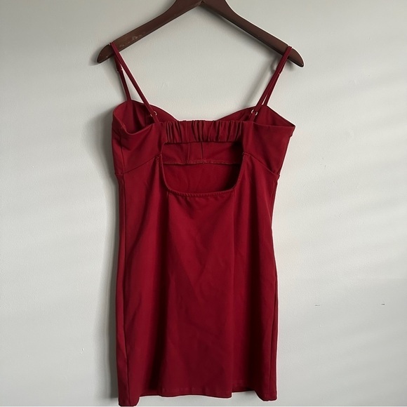 NWT Free People Probably Should Mini Dress in Holly Berry Red - Size Large - Picture 12 of 13